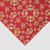 レッドクイーンハート金ゴールドクラウンリピートデザイン 薄葉紙 (詳細)