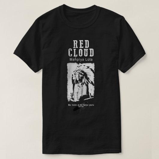 レッドクラウドオグラララコタチーフスー Tシャツ (デザイン正面)