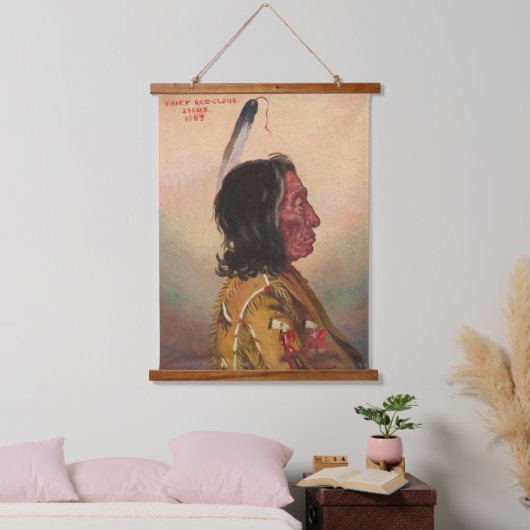 レッドクラウド（マフピヤ – ルタ）タペストリー 吊り下げ型タペストリー (寝室)