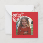 レッドクラシッククリスマスBUDGETノートカード ノートカード (正面)