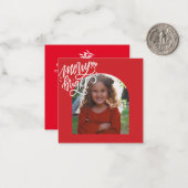 レッドクラシッククリスマスBUDGETノートカード ノートカード (正面/裏面インサイチュ)