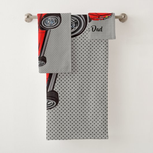 レッドクラシックコルベットデザインバスタオルセット バスタオルセット (インサイチュ)