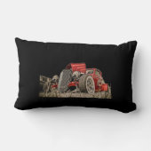 レッドクラシックコレクターズヴィンテージカーピロー ランバークッション (裏面)