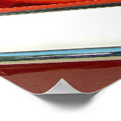 レッドクラシックヴィンテージカーのポスター ポスター (角)