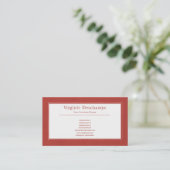 レッドクラフト&ミニマ素朴リストの名刺 名刺 (スタンド正面)