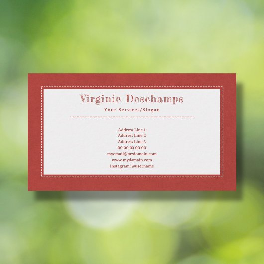 レッドクラフト&ミニマ素朴リストの名刺 名刺