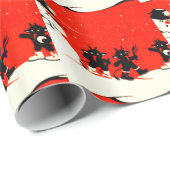 レッドクランパススノーボールファイト雪だるまスイッチ ラッピングペーパー (ロールコーナー)