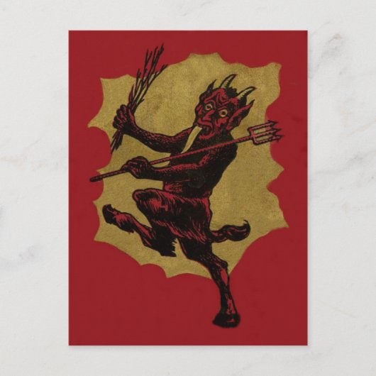 レッドクランパスピッチフォークスイッチの舌 ポストカード (正面)