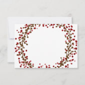 レッドクランベリーリースサンキューカード サンキューカード (裏面)