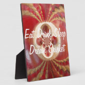 レッドクリケットボールデザイン フォトプラーク (側面)