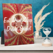 レッドクリケットボールデザイン フォトプラーク (側面)