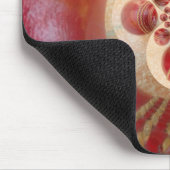 レッドクリケットボールデザイン マウスパッド (コーナー)