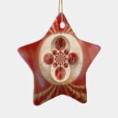 レッドクリケットボール抽象芸術アートプリントデザイン セラミックオーナメント (右)