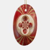 レッドクリケットボール抽象芸術アートプリントデザイン セラミックオーナメント (右)