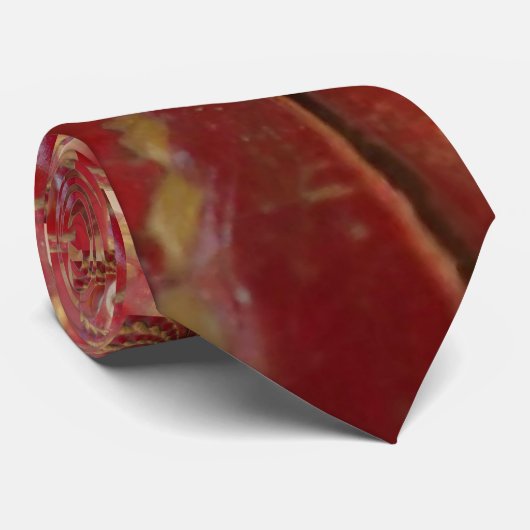 レッドクリケットボール抽象芸術アートプリントデザイン ネクタイ (ロール)