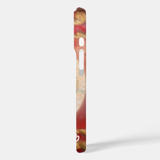 レッドクリケットボール抽象芸術アートプリントデザイン Case-Mate iPhoneケース (裏面 / 左)