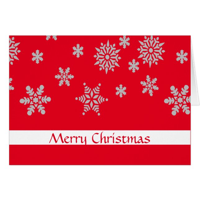 レッドクリスタルスノーフレークホワイトバッジメリークリスマス (正面横)