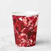 レッドクリスタルダイヤモンドハート 紙コップ (左)