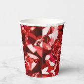 レッドクリスタルダイヤモンドハート 紙コップ (右)