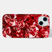 レッドクリスタルダイヤモンドハート Case-Mate iPhoneケース (裏面 (横))