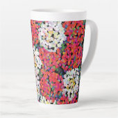 レッドクリスタルフローラ開花 カフェラテマグ (右アングル)