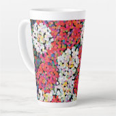 レッドクリスタルフローラ開花 カフェラテマグ (左アングル)