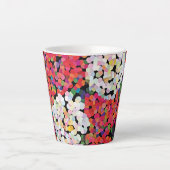 レッドクリスタルフローラ開花 カフェラテマグ (正面)