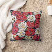 レッドクリスタルフローラ開花 クッション (ブランケット)