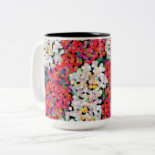 レッドクリスタルフローラ開花 ツートーンマグカップ (正面左)