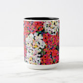 レッドクリスタルフローラ開花 ツートーンマグカップ (中央)