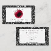 レッドクリスタルボール&オブシディアン占い  名刺 (正面/裏面)