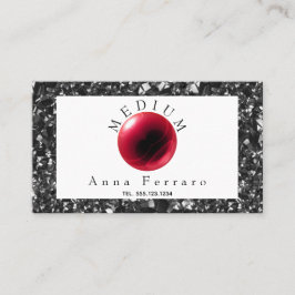 レッドクリスタルボール&オブシディアン占い 名刺