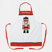 レッドクリスマスくるみ割りベーキング エプロン (正面)