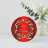 レッドクリスマスにエレガンス金ゴールドリースのTouch シーズンカード (スタンド正面)