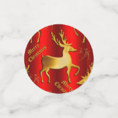 レッドクリスマスのゴールデントナカイ コンフェッティ (スモール正面)