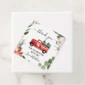 レッドクリスマスウィンタートラックありがとうラベル フェイバータグ (インサイチュ)