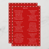 レッドクリスマスカロルの鐘クリスマスカード シーズンカード (正面/裏面)