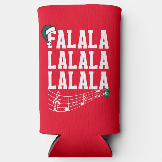 レッドクリスマスカロルをテーマにしたクーラーボックス スリム缶クーラー (正面)