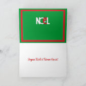 レッドクリスマスカーフランスのドのNOEL シーズンカード (内部)