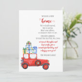 レッドクリスマスカー引っ越しましたホリデーカード (スタンド正面)