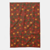 レッドクリスマスキッチンタオルクラシック – ホリデーティー キッチンタオル (縦)