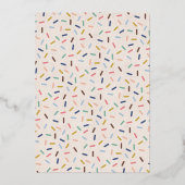 レッドクリスマスクッキー飾のパーティの招待状 箔招待状 (裏面)