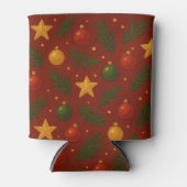 レッドクリスマスクーラーボックス-クラシックホリデードリンク 缶クーラー (正面)