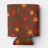 レッドクリスマスクーラーボックス-クラシックホリデードリンク 缶クーラー (裏面)