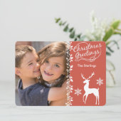 レッドクリスマスグリーティングホリデー シーズンカード (スタンド正面)