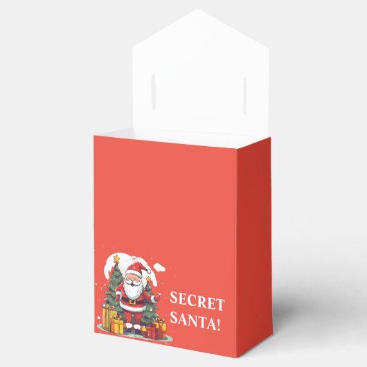 レッドクリスマスゲーム秘密サンタギフト交換 フェイバーボックス (オープン)
