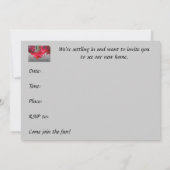 レッドクリスマスサボテン引っ越し祝いパーティー招待状 招待状 (裏面)