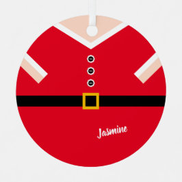 レッドクリスマスサンタスーツ風船の風船 メタルオーナメント