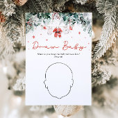 レッドクリスマスサンタベビーシャワードローベビーゲーム 招待状