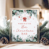 レッドクリスマスサンタベビーシャワーホットチョコレートバー ポスター